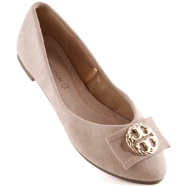 Bailarinas mujer ante beige tacón bajo Potocki BB23004 1