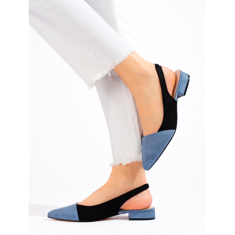 Zapatos de tacón abierto de mujer Shelovet negro 1