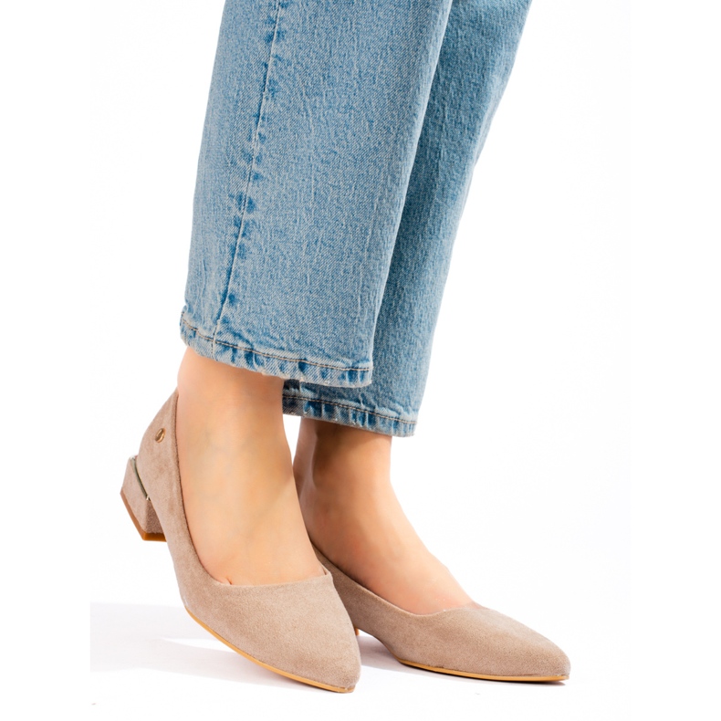 Bailarinas mujer tacón bajo ante beige Vinceza 2