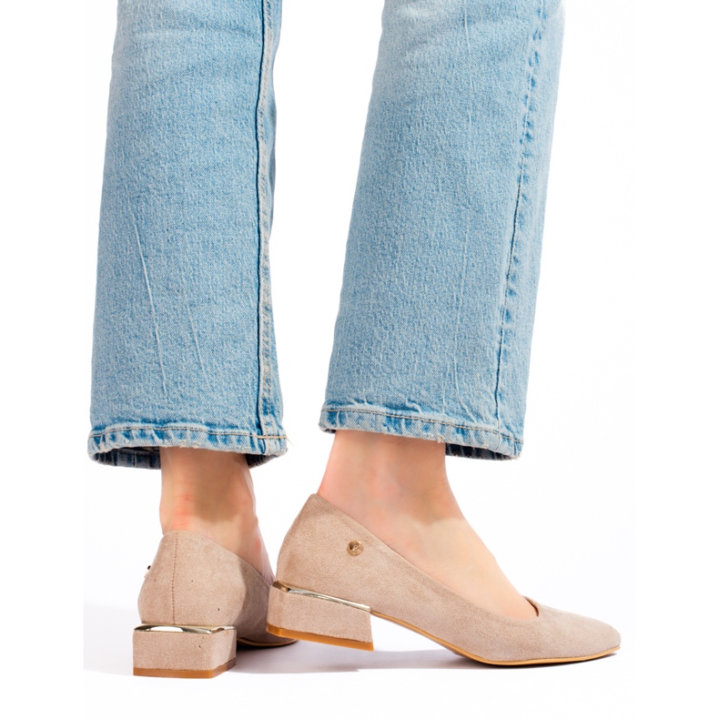 Bailarinas mujer tacón bajo ante beige Vinceza 1