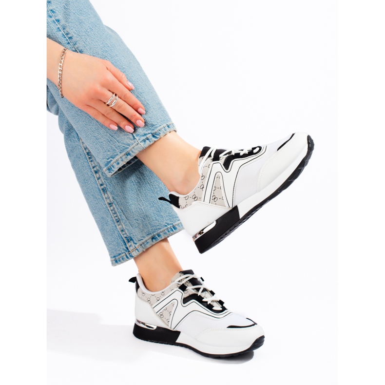 Deportivas mujer blanco negro Shelovet 2