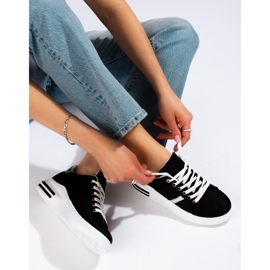 Deportivas negras con suela gruesa de Shelovet negro 1