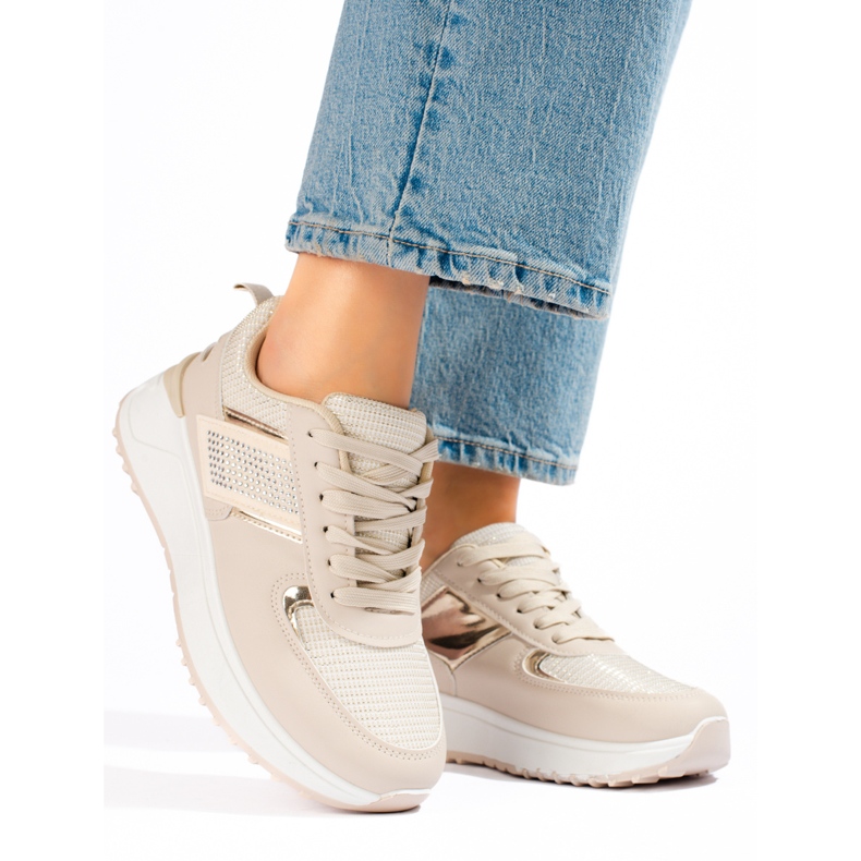 Deportivas de mujer Shelovet beige 1