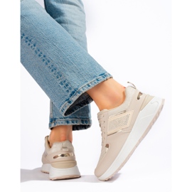 Deportivas de mujer Shelovet beige 2