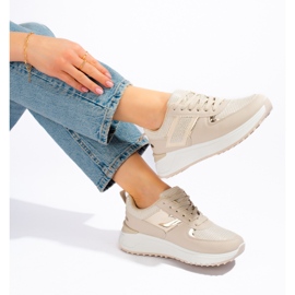 Deportivas de mujer Shelovet beige 3