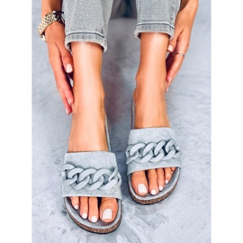 Pantuflas de corcho con cadena gris Jarvis 2