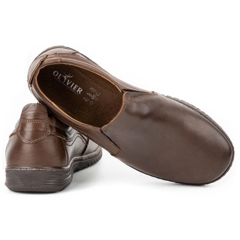Olivier Zapatos mocasín hombre piel 727MP marrón 3