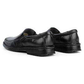 WASAK Mocasines slip-on de piel para hombre 0114W, negro 4 WASAK Mocasines slip-on de piel para hombre 0114W, negro 4