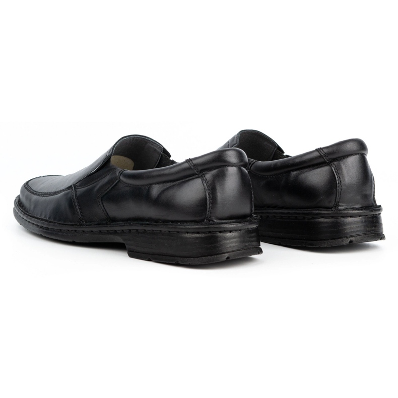 WASAK Mocasines slip-on de piel para hombre 0114W, negro 4 WASAK Mocasines slip-on de piel para hombre 0114W, negro 4