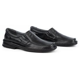 WASAK Mocasines slip-on de piel para hombre 0114W, negro 2 WASAK Mocasines slip-on de piel para hombre 0114W, negro 2