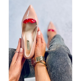 Tacones originales con labios 5801-35es-1 Rosa beige 4