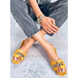Amarillo HY23-01 Zapatillas amarillas con cadena 4