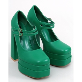 Zapatos de tacón con plataforma de grano Loit Green verde 1 Zapatos de tacón con plataforma de grano Loit Green verde 1
