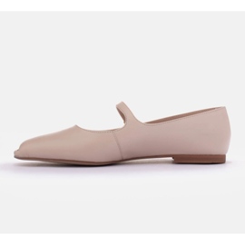 Marco Shoes Bailarinas estilo Mary Jane beige 2