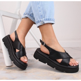 Sandalias mujer plataforma negras Jezzi 5473 negro 3