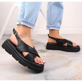 Sandalias mujer plataforma negras Jezzi 5473 negro 4