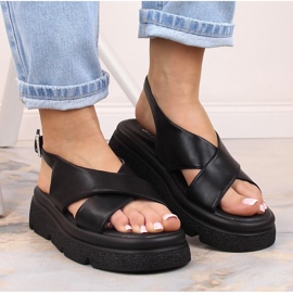 Sandalias mujer plataforma negras Jezzi 5473 negro 5