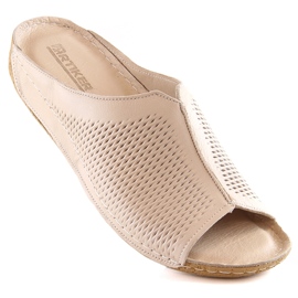 Potocki Babuchas cómodas de piel beige para mujer Artiker 50C0701 1 Potocki Babuchas cómodas de piel beige para mujer Artiker 50C0701 1