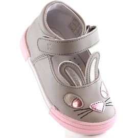 Bailarina niña Kornecki 6480 gris con velcro 1