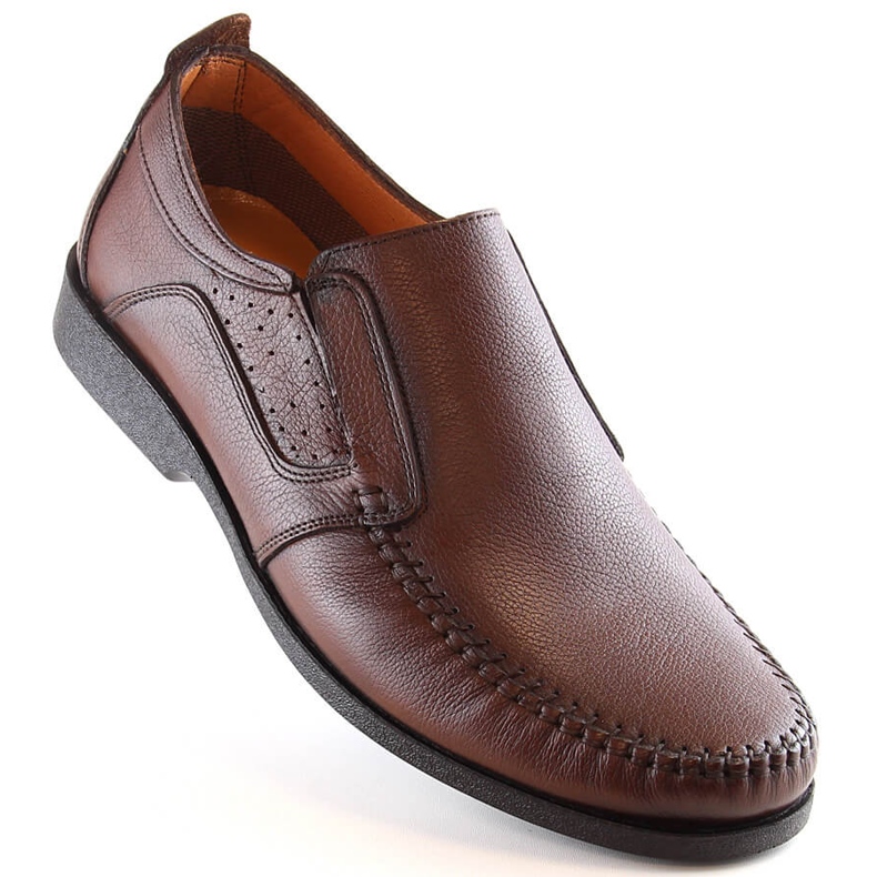 Mocasines slip-on cómodos para hombre en piel marrón T.Sokolski Sar W21-901 1