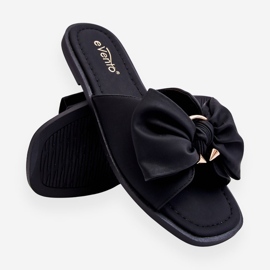 Evento Pantuflas De Mujer Con Lazo Negro Becky 6