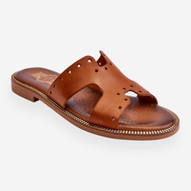 Lemar Sandalias De Mujer Con Recortes Decorativos Marrón Emily 7