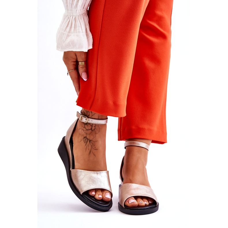 Vinceza Sandalias Clásicas Mujer Piel Cuña Oro Truett dorado 1