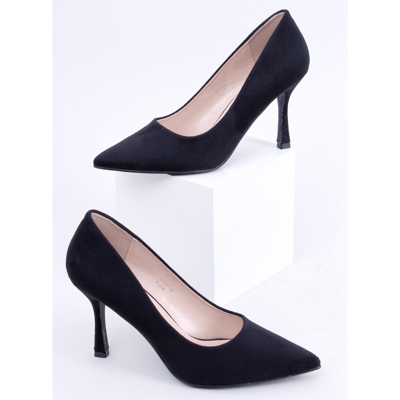Stilettos mujer Giorgia Black ante negro 1