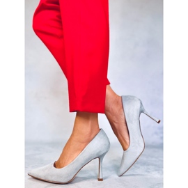Stilettos mujer Giorgia Grey ante gris 4