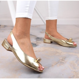 Sandalias mujer planas metalizadas doradas T.Sokolski L23-435 dorado 4