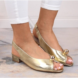 Sandalias mujer planas metalizadas doradas T.Sokolski L23-435 dorado 5