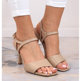 Sandalias pin mujer beige Sergio Leone SK902 5