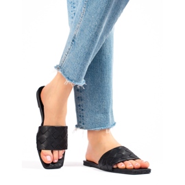 Goodin Pantuflas Piel Eco Negra negro 2