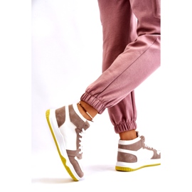 Zapatillas Deportivas Altas Mujer, Deportivas, Blanco y Beige 4