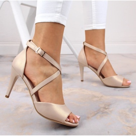 Sandalias pin mujer beige Sergio Leone SK431 4