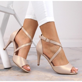 Sandalias pin mujer beige Sergio Leone SK431 3