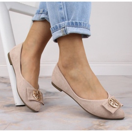 Bailarinas mujer ante beige tacón bajo Potocki BB23004 2