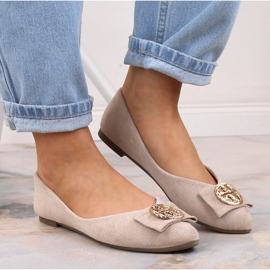 Bailarinas mujer ante beige tacón bajo Potocki BB23004 4