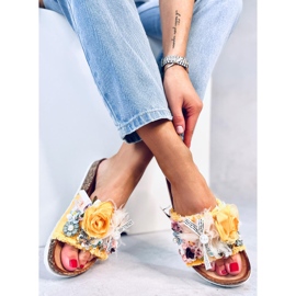 Zapatillas casa de corcho con flores Amarillo Circo 3