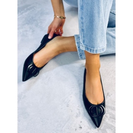 Bailarinas negras con punta de almendra Falana negro 2