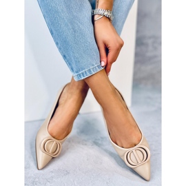 Falana Bailarinas Kaki Punta Almendrada beige 2