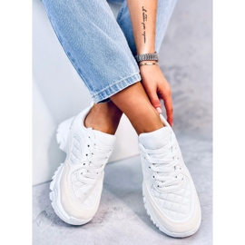 Ortega zapatillas blancas con cuña blanco 2