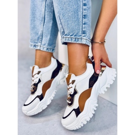 BM Nesbit zapatillas blancas con cuña blanco 5