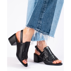 Sandalias de piel con chorros LA.FI negro 1 Sandalias de piel con chorros LA.FI negro 1