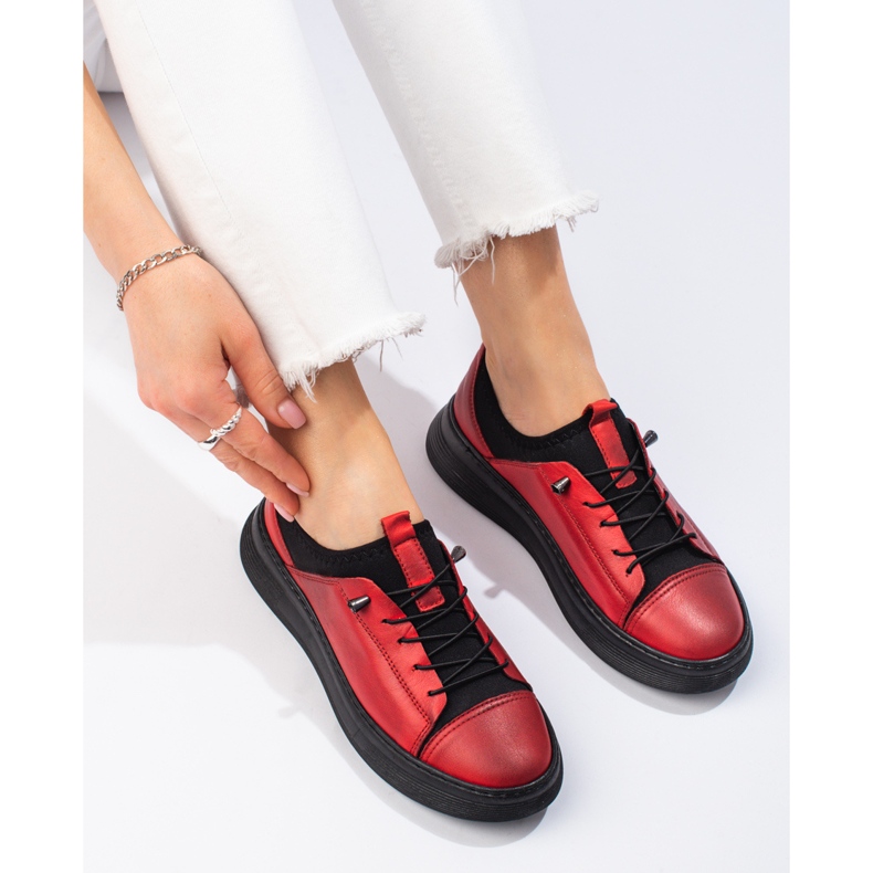 Zapatos mujer piel rojo T.Sokolski 1
