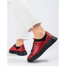 Zapatos mujer piel rojo T.Sokolski 2