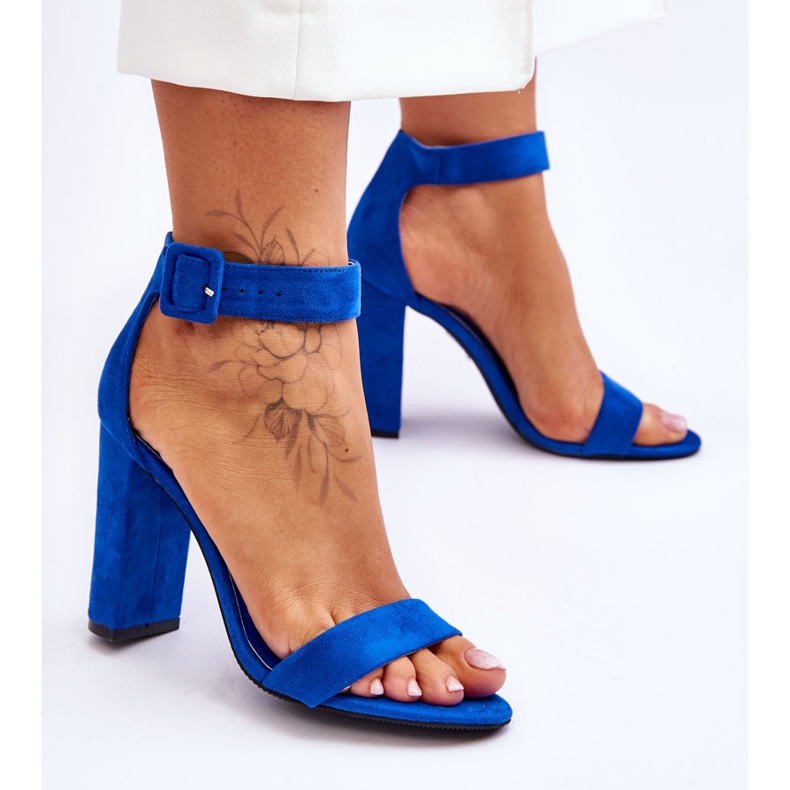 Sandalias de tacón alto de ante jacqueline azul oscuro 2 Sandalias de tacón alto de ante jacqueline azul oscuro 2