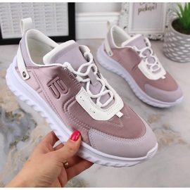 Bugatti Cómodas zapatillas deportivas de mujer en la plataforma Bagatti LL293057 rosado 6