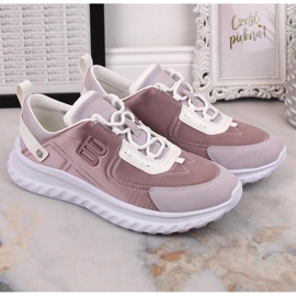 Bugatti Cómodas zapatillas deportivas de mujer en la plataforma Bagatti LL293057 rosado 8