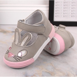 Bailarina niña Kornecki 6480 gris con velcro 4